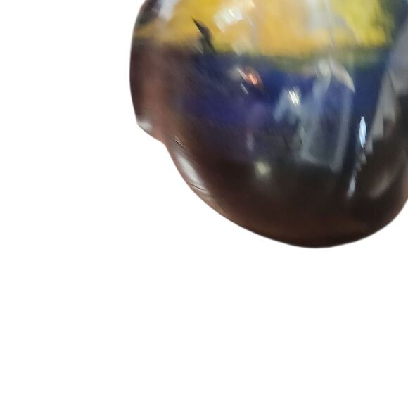 Vintage Mid Century Modern Table Lamp Gazelle Ram Drip Glaze Pottery Pleat Shade - Picture 10 of 14